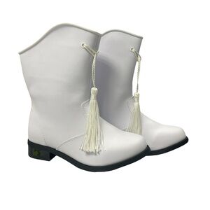 Gotham Majorette Dance Boots White Tassel Kids Size 2 New in Box Marching